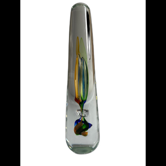 Eric Laurent Glass Modern, Minimalist, Sculpture Obelisk Unique Art Desk Object - Picture 1 of 4